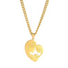 Mom and Daughter Heart Necklace