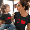 Mom and Daughter Heartbeat T-shirts