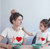Mom and Daughter Heartbeat T-shirts