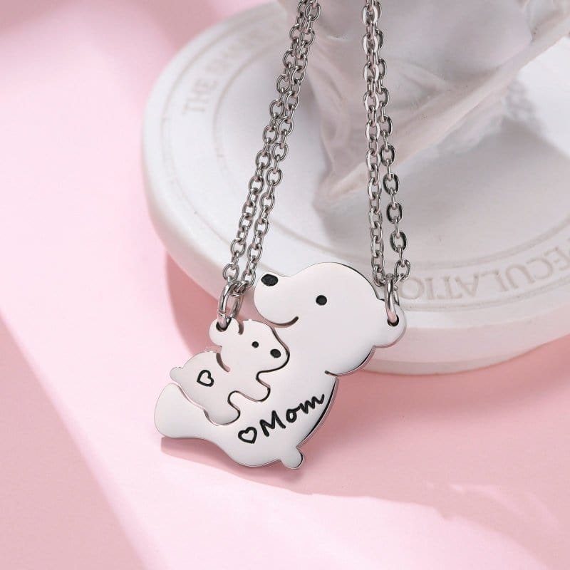 Mom and Daughter Pendant Necklace