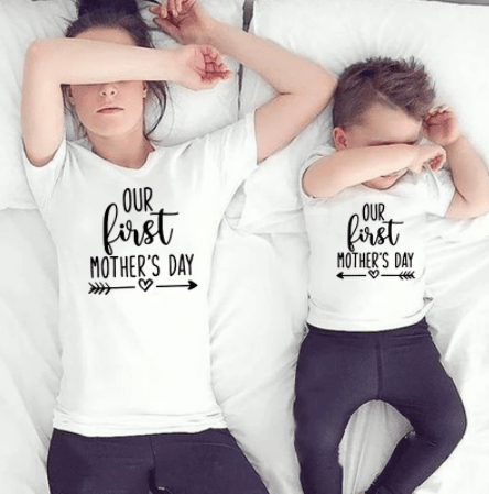 Mommy and Me White Shirts