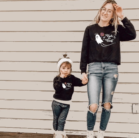 Mother and Daughter Halloween Sweaters