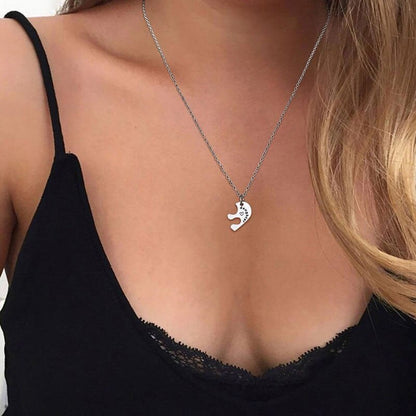 Mother And Daughter Heart Necklace