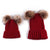 Mother and Daughter Matching Pompom Hats