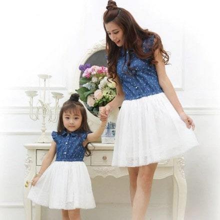 Mum and Daughter Matching Formal Dresses