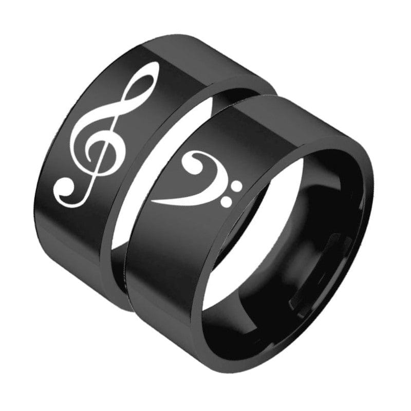Music Note Ring Sets for Couples