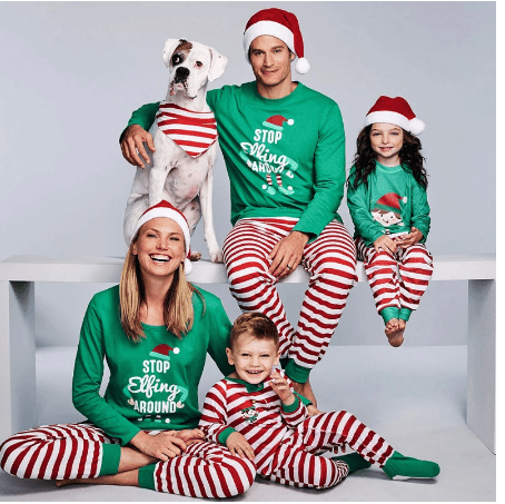 Pajama Sets for Family and Dog Christmas