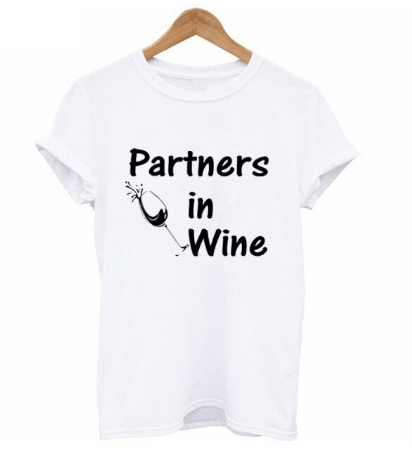 Partners in wine T-shirts for BBF