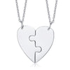 Puzzle Heart Necklace for Couples
