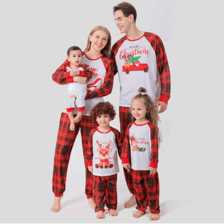 Pyjama noël famille adorable cerf