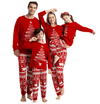 Pyjama noël famille rouge sapin de noël