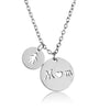 Silver Mother and Daughter Necklace