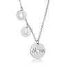 Silver Mother and Daughter Necklace