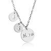 Silver Mother and Daughter Necklace