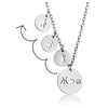 Silver Mother and Daughter Necklace