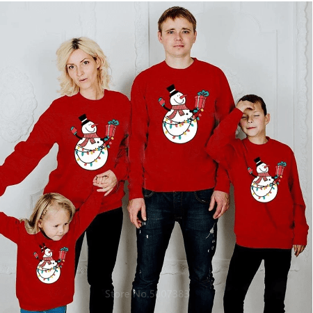 Snowman Family Ugly Christmas Sweater