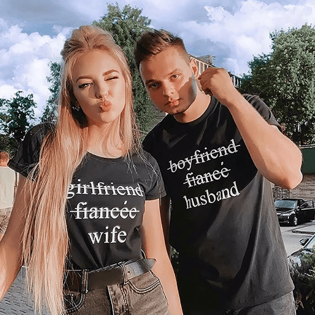 Tee shirt couple mari et femme