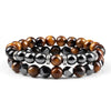 Tiger Eye Pearl Couple Bracelet