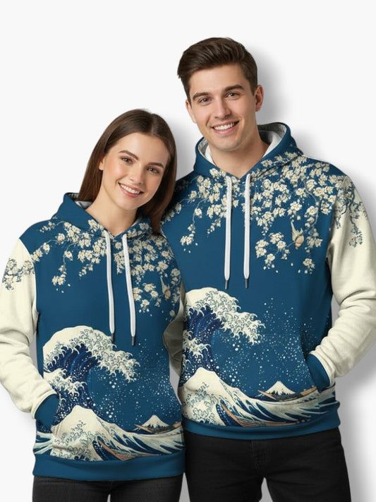 Kanagawa Hoodies for Couples