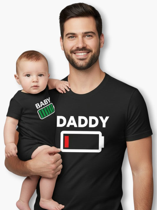 Battery T-shirts for Daddy and Me