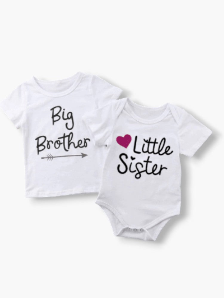 Big Brother Little Sister White T-shirts