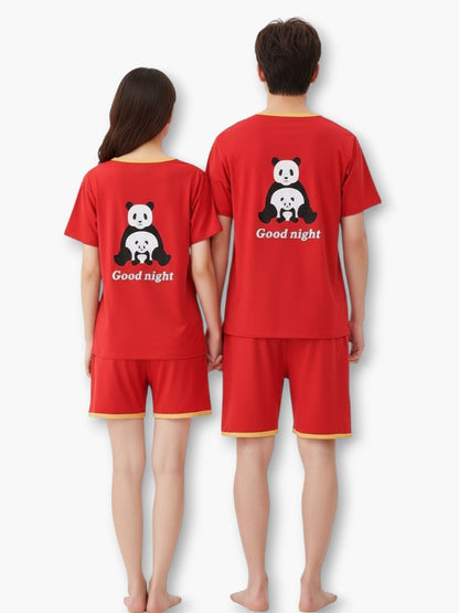 Couples Matching Red Pajama Short