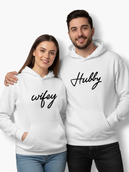 Hubby & Wifey Couples Hoodies
