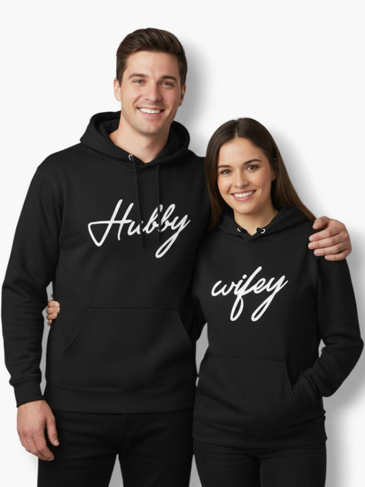 Hubby & Wifey Couples Hoodies
