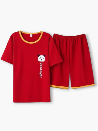 Couples Matching Red Pajama Short