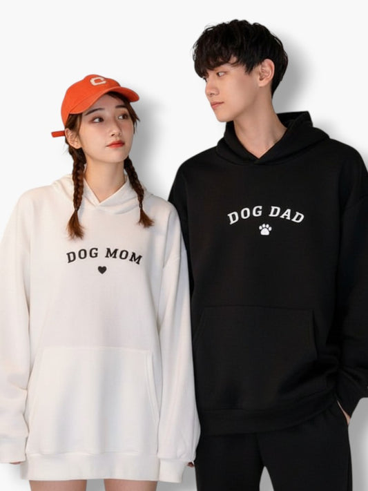 Dog Dad & Dog Mom Couple Hoodies