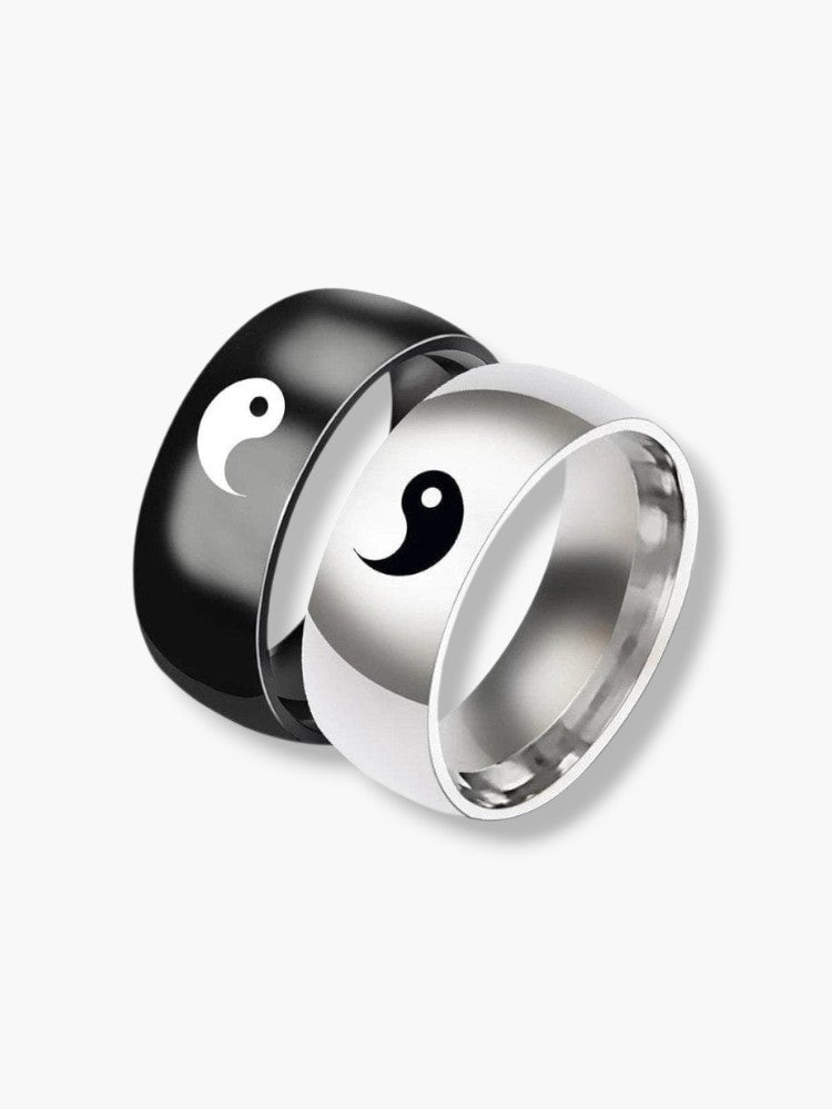 Yin Yang Matching Couple Ring