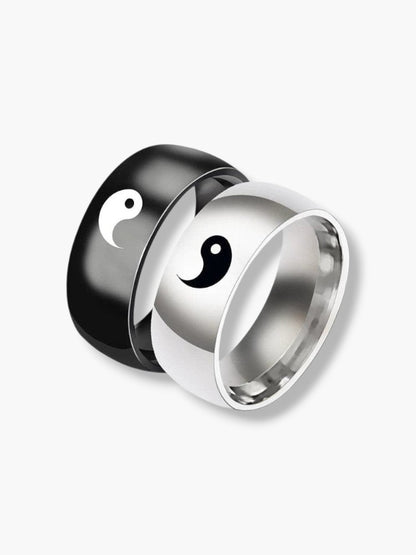 Yin Yang Matching Couple Ring