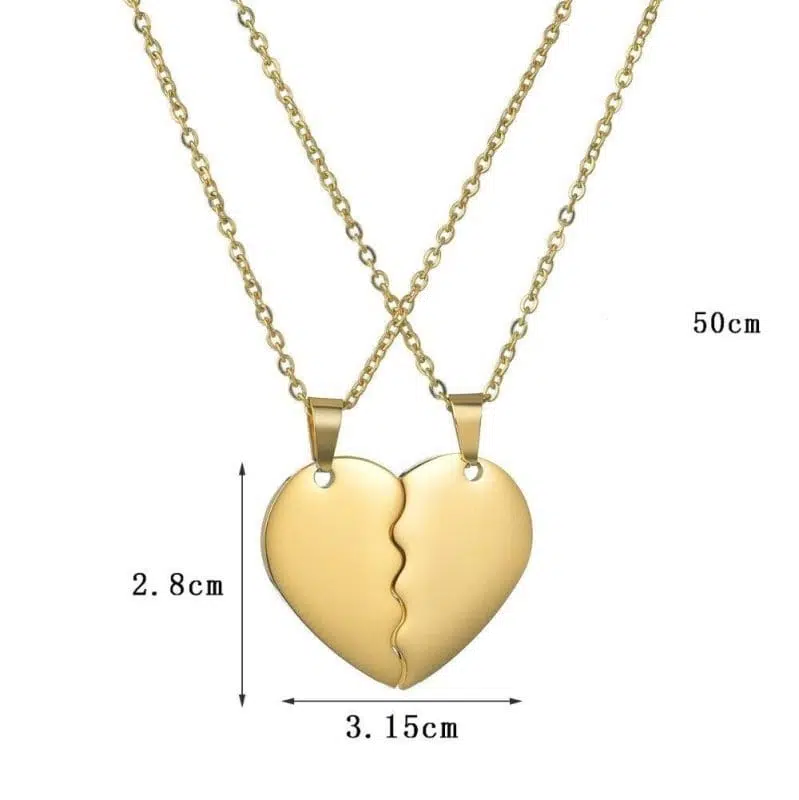 ☆人気☆【TATIANA】☆Half and Half Heart Chain Necklac.e☆ TATIANA】(Silver925) Half and Half Heart Chain Necklace