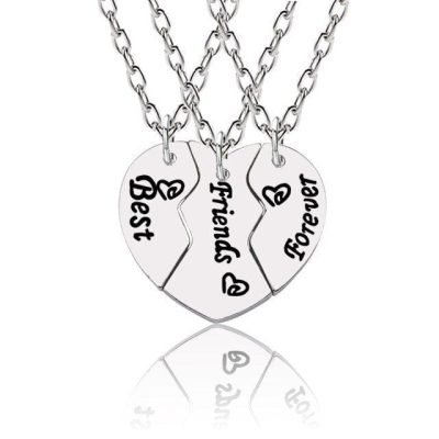 3 Friendship Heart Necklaces