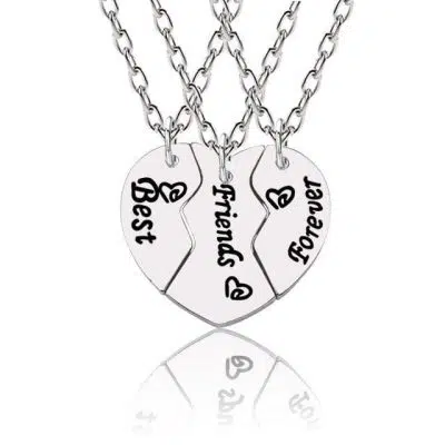 3 Friendship Heart Necklaces