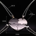 4 Piece Best Friends Heart Necklace