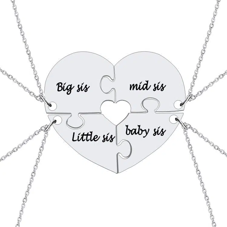 4 Piece Sister Necklace