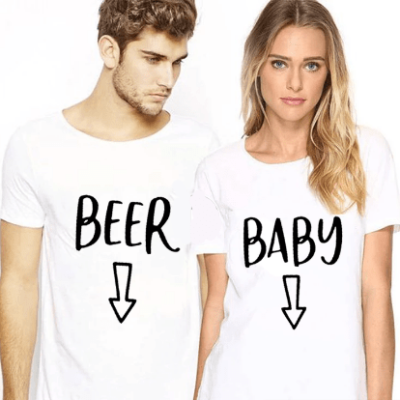 Baby & Beer Couple T-shirt