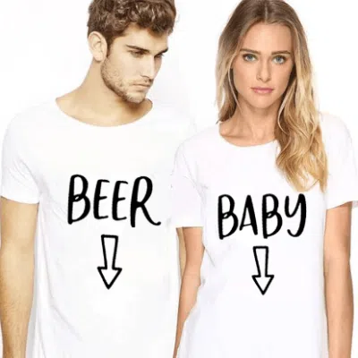 Baby & Beer Couple T-shirt