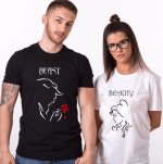 Beauty & Beast T-shirts for Couple