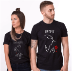 Beauty & Beast T-shirts for Couple