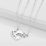 Best Friend Heart and Key Necklaces