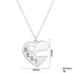 Best Friend Heart and Key Necklaces