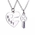 Best Friend Necklace Heart and Key