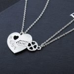 Best Friend Necklace Heart and Key