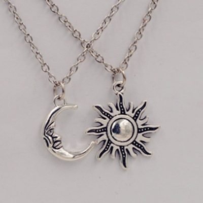 Best Friend Necklaces Sun and Moon