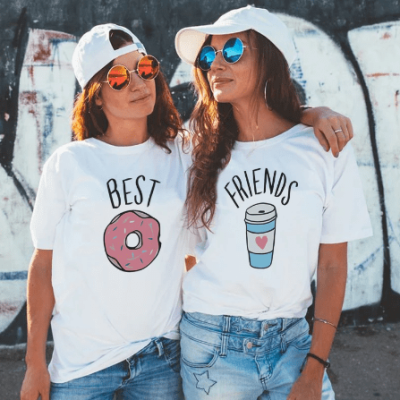 Best friends tee shirt online