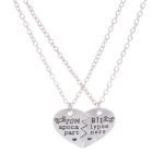 Best Friend Split Heart Necklacea