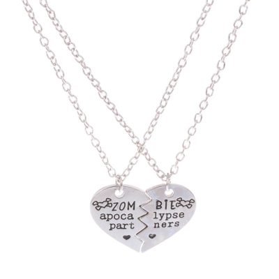 Best Friend Split Heart Necklacea