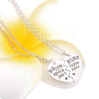 Best Friend Split Heart Necklacea